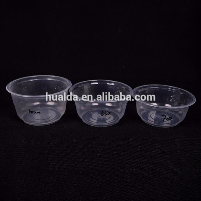 Mini umweltfreundliche pp.-transparente Plastikwegwerfsoßenschale mit Deckelabdeckung