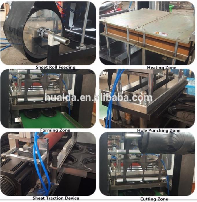 Thermoforming Maschine der Plastikhaubendeckel-Abdeckung für Papiernahrungsmittelkasten