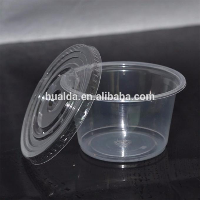 Mini umweltfreundliche pp.-transparente Plastikwegwerfsoßenschale mit Deckelabdeckung