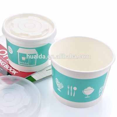 China-billige Mitnehmerpapiernahrungsmittelschüssel mit Plastikdeckel fournisseur
